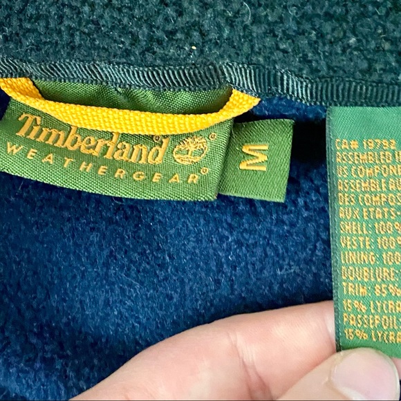 Timberland Weathergear Men’s Medium Fleece Zip Up Jacket RN 76382 - Picture 7 of 10